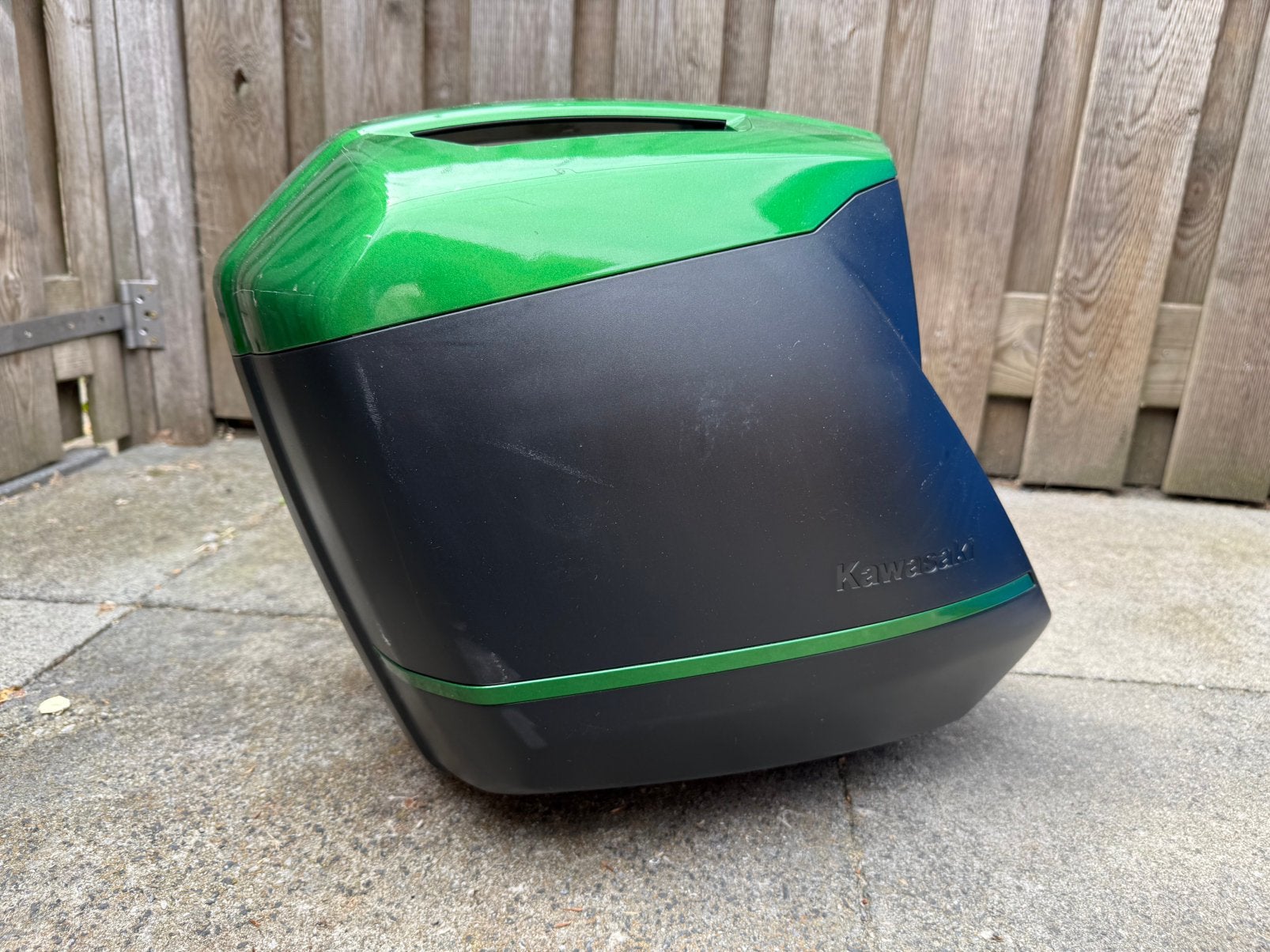 Zijkoffer Kawasaki, Ophalen, Gebruikt