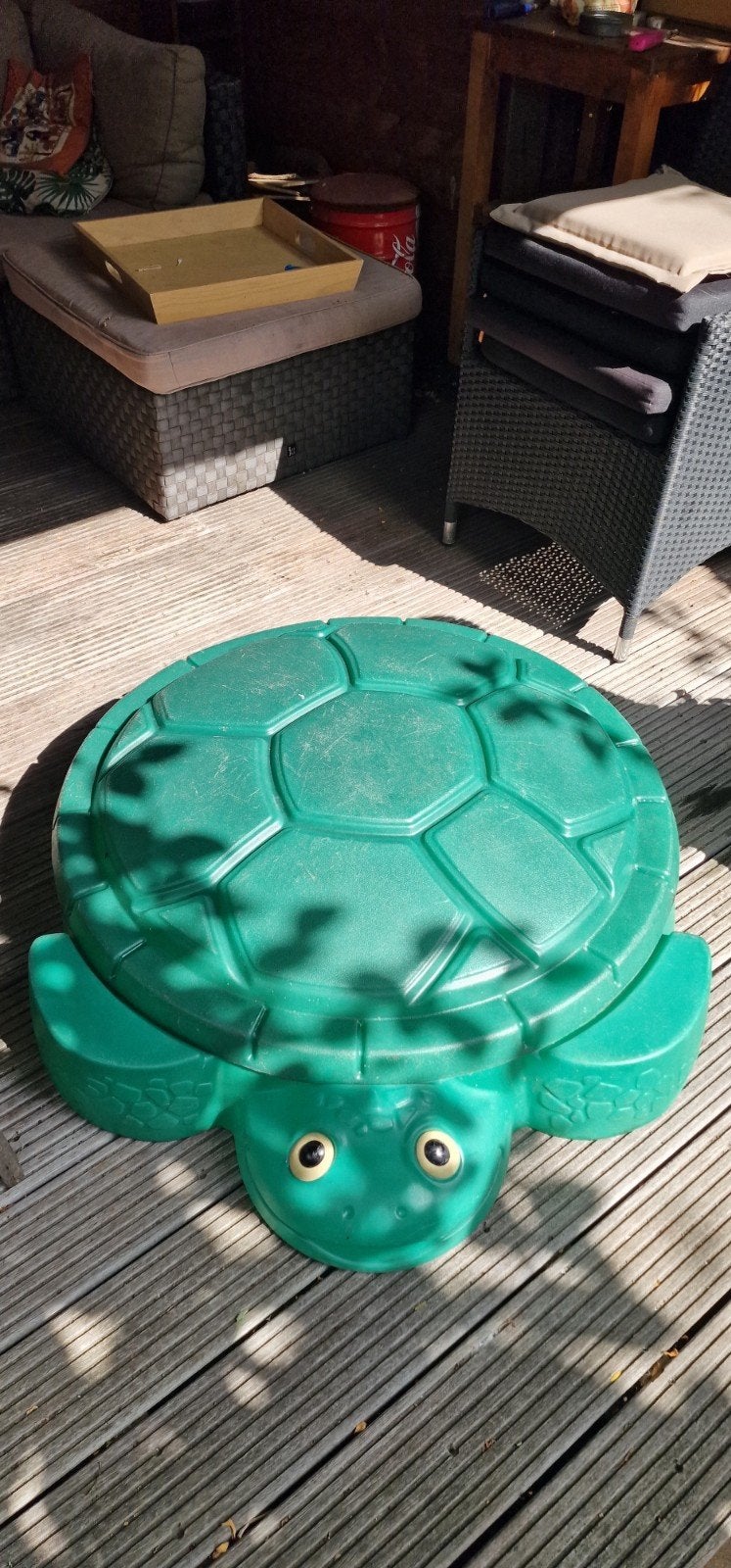 Schildpad zandbak, Ophalen, Gebruikt