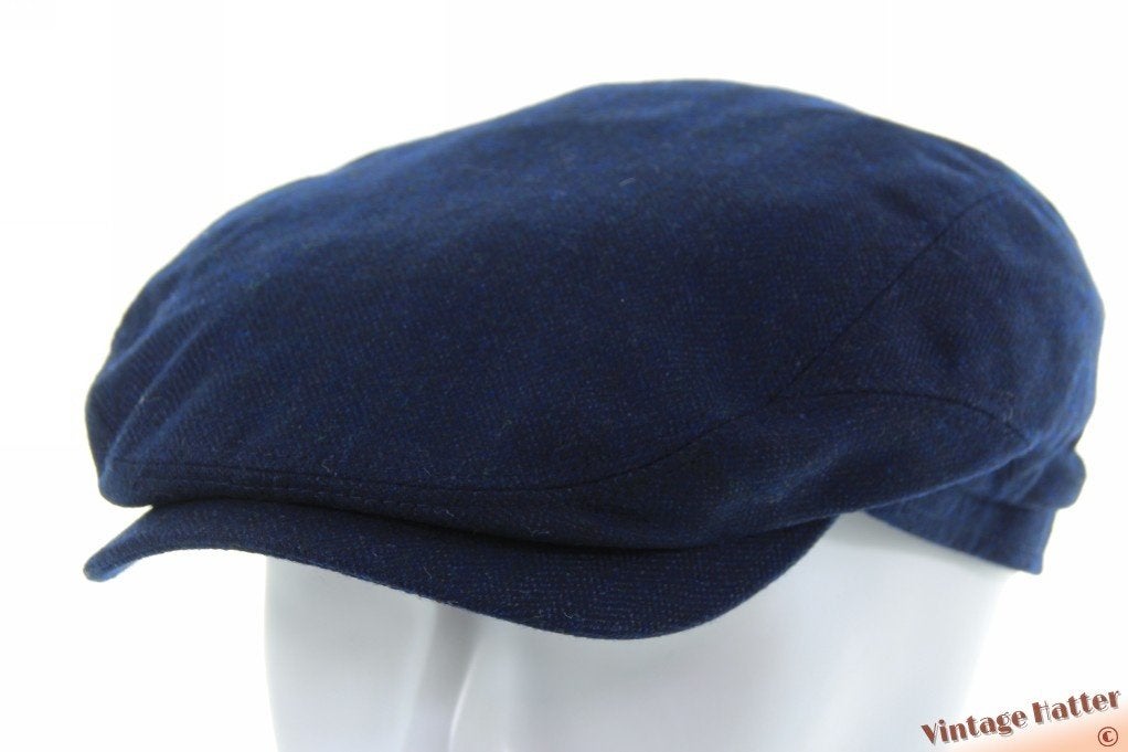 Platte pet Stetson Driver Cap donkerblauw satin kashmir S-XL, 60 cm (XL, 7½ inch) of meer, Stetson - Driver Cap, Nieuw, Ophalen of Verzenden