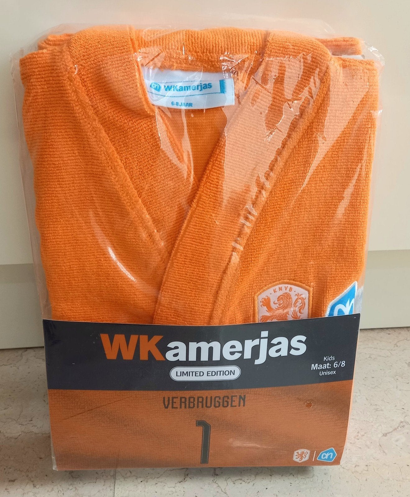 AH WK Kamerjas Badjas kids 6-8 jaar, Ophalen, Nieuw, Albert Heijn, Jongen of Meisje