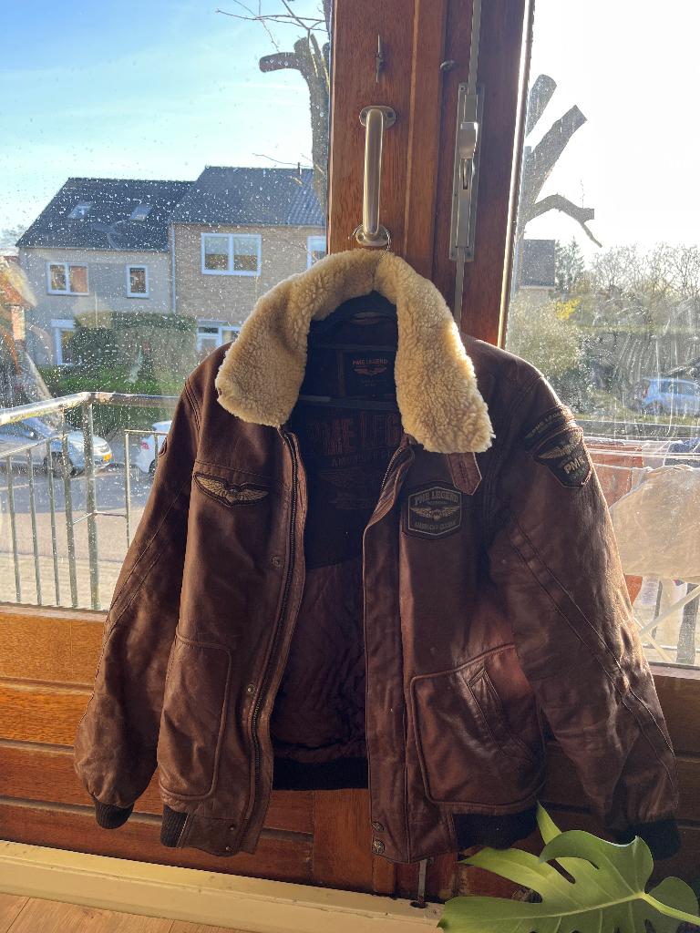 Jas PME Legend, Ophalen, Bruin, Maat 48/50 (M), Zo goed als nieuw