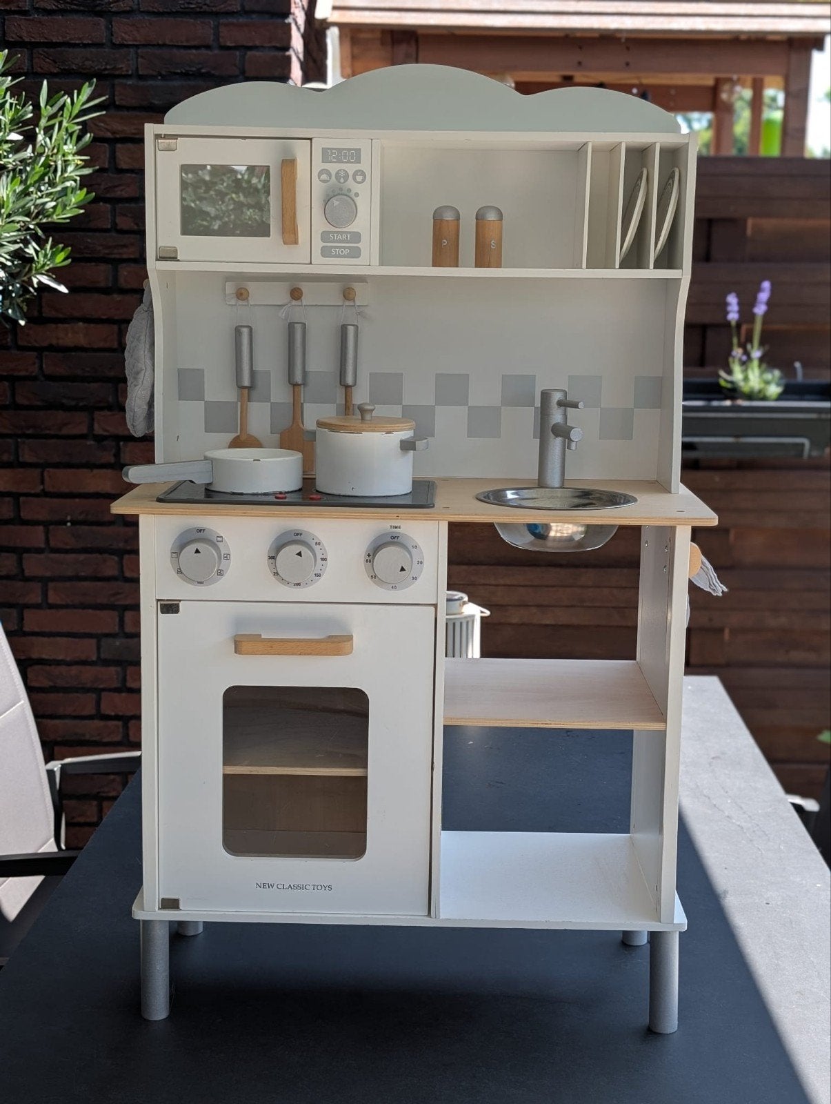 Houten keukentje incl. veel houten accessoires, Ophalen, Gebruikt, Hout, Speelkeuken