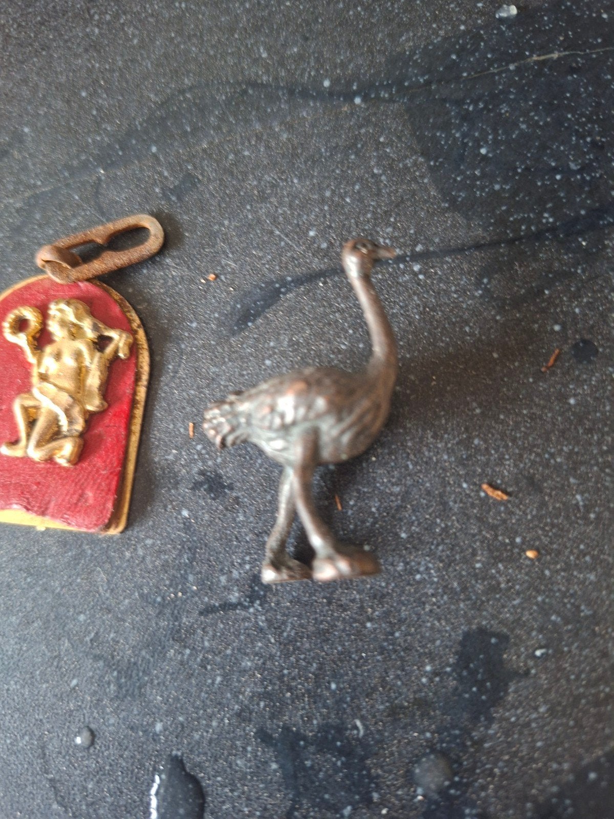 Vintage struisvogel beeldje, Ophalen of Verzenden, Gebruikt, Dier
