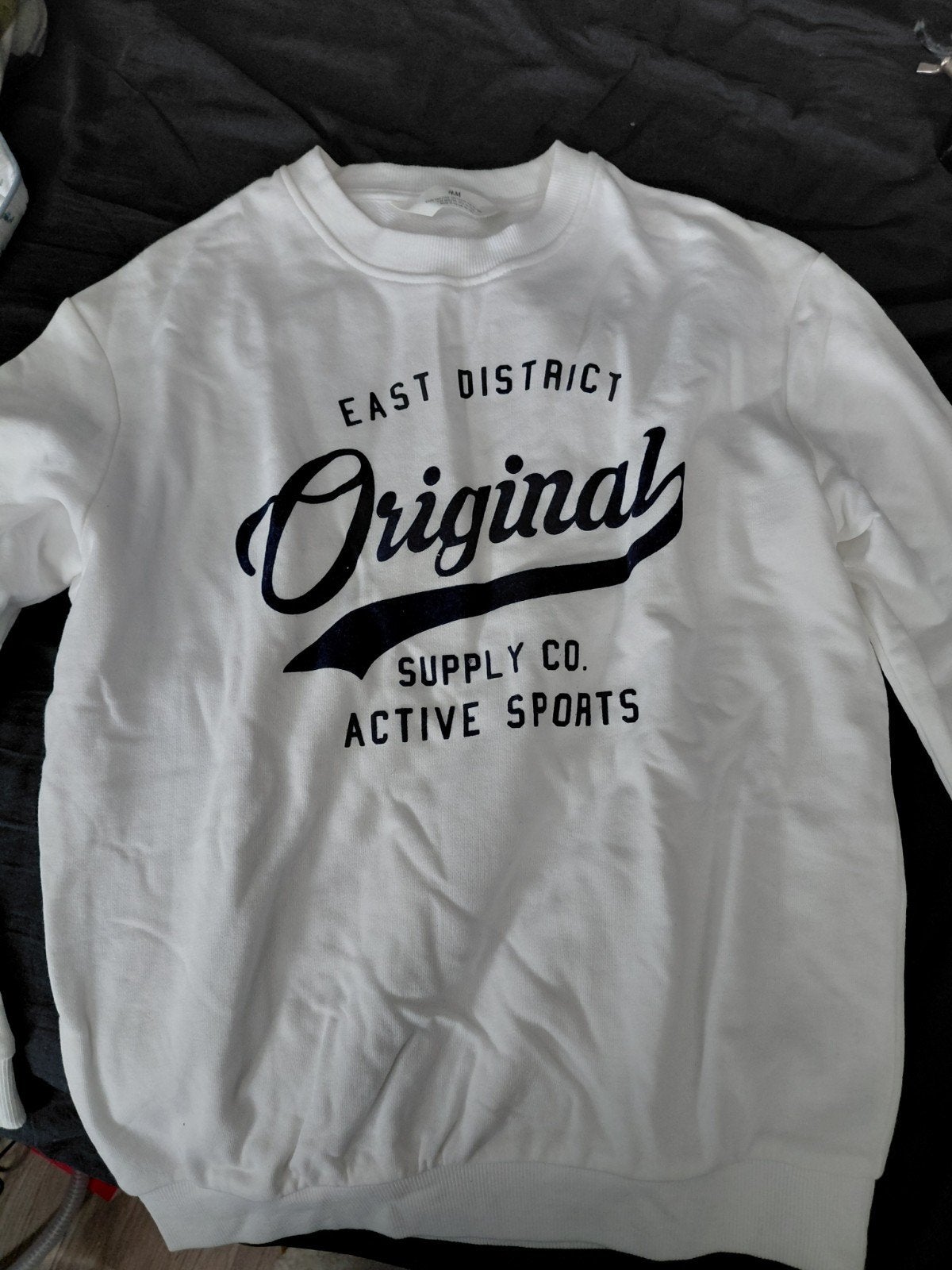 H&M Witte Sweatshirt 'Original' Maat 146/152, Ophalen of Verzenden, Zo goed als nieuw, H&M, Jongen of Meisje