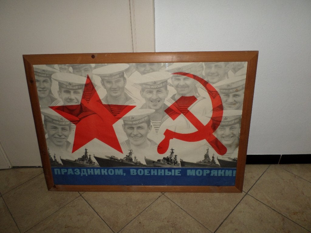 Origineel vintage affiche Russische marine., Ophalen, Marine, Overige gebieden, Foto of Poster