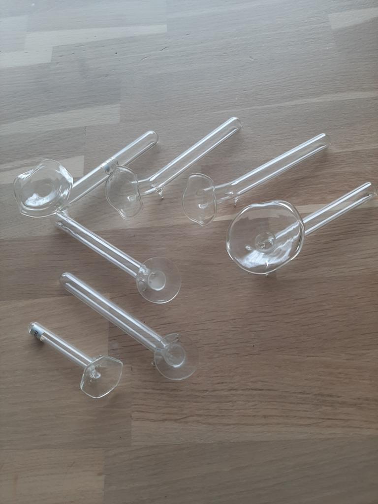 Set van 7 glazen tafelvaasjes / mini reageerbuisjes, Ophalen