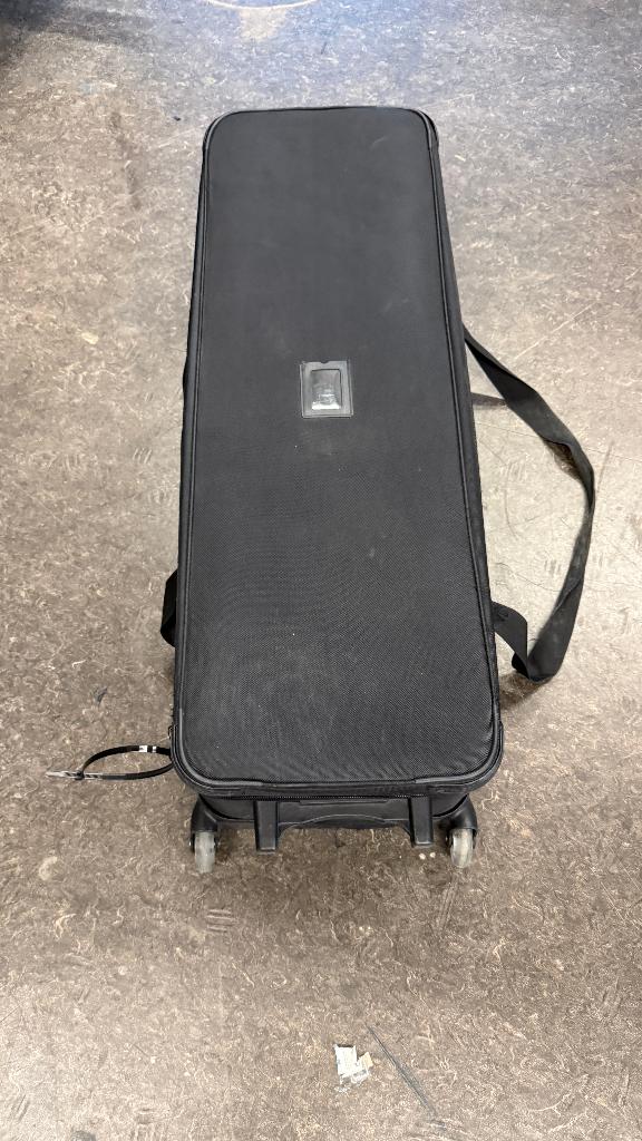 Lichtstatief / statief transport trolley rolkoffer 110cm, Ophalen, Gebruikt, Lamp of Flitsset
