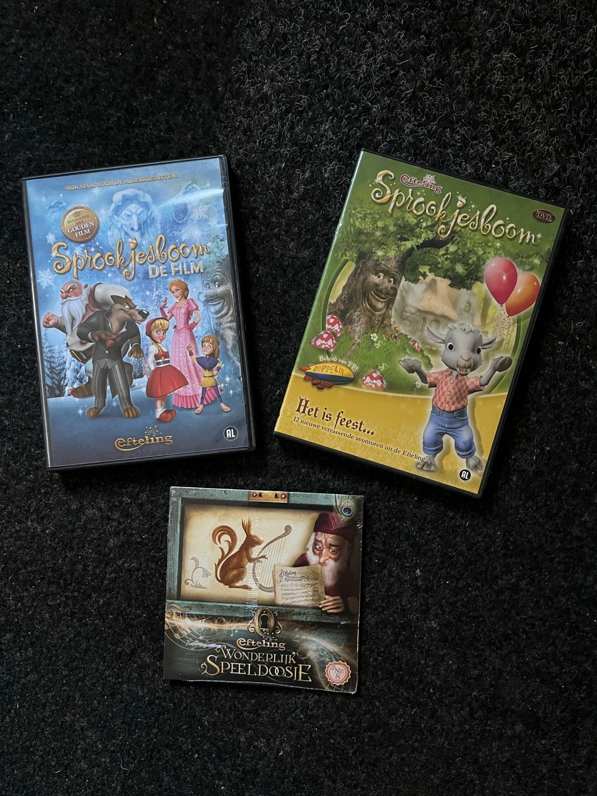 Efteling Dvd's en Cd: Sprookjesboom, Wonderlijk Speeldoosje, Gebruikt, Animatie, Alle leeftijden, Box/collectie