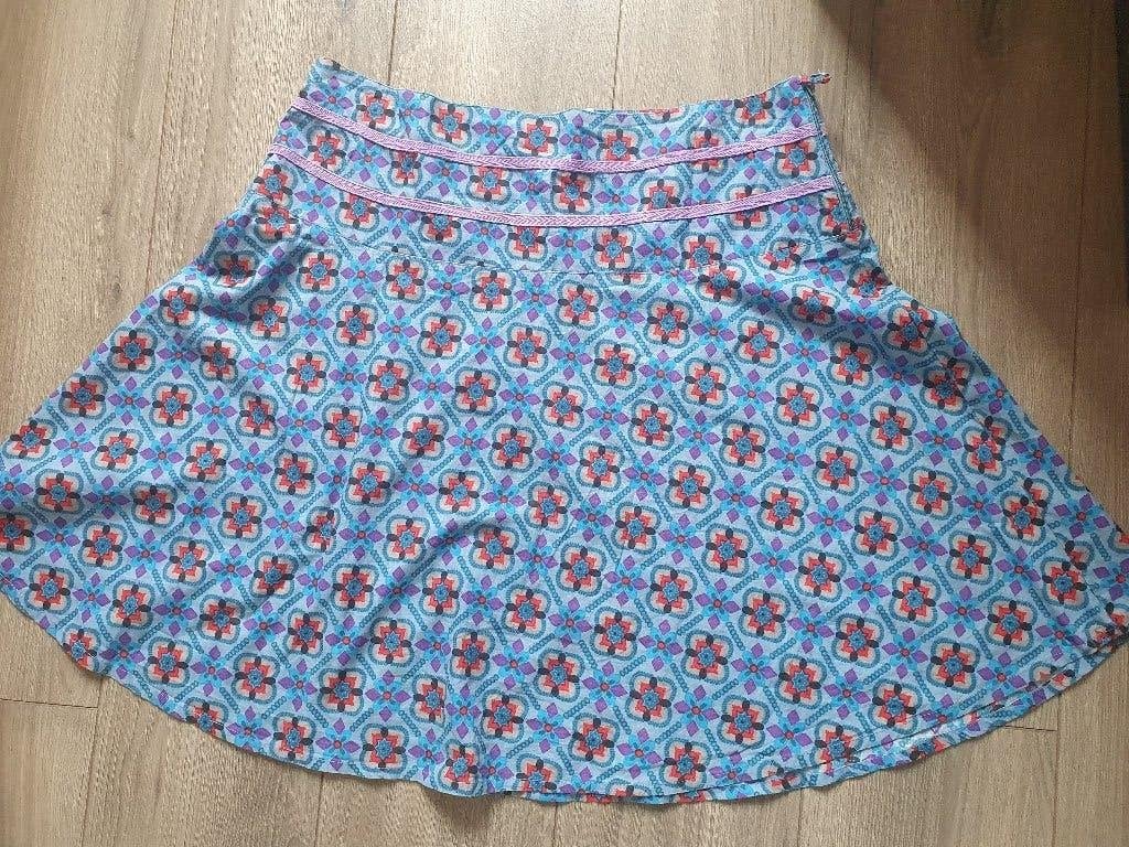 Graphic katoen rokje van Keawa maat XL, Kleding | Dames, Rokken, Blauw, Maat 46/48 (XL) of groter, Ophalen of Verzenden, Zo goed als nieuw