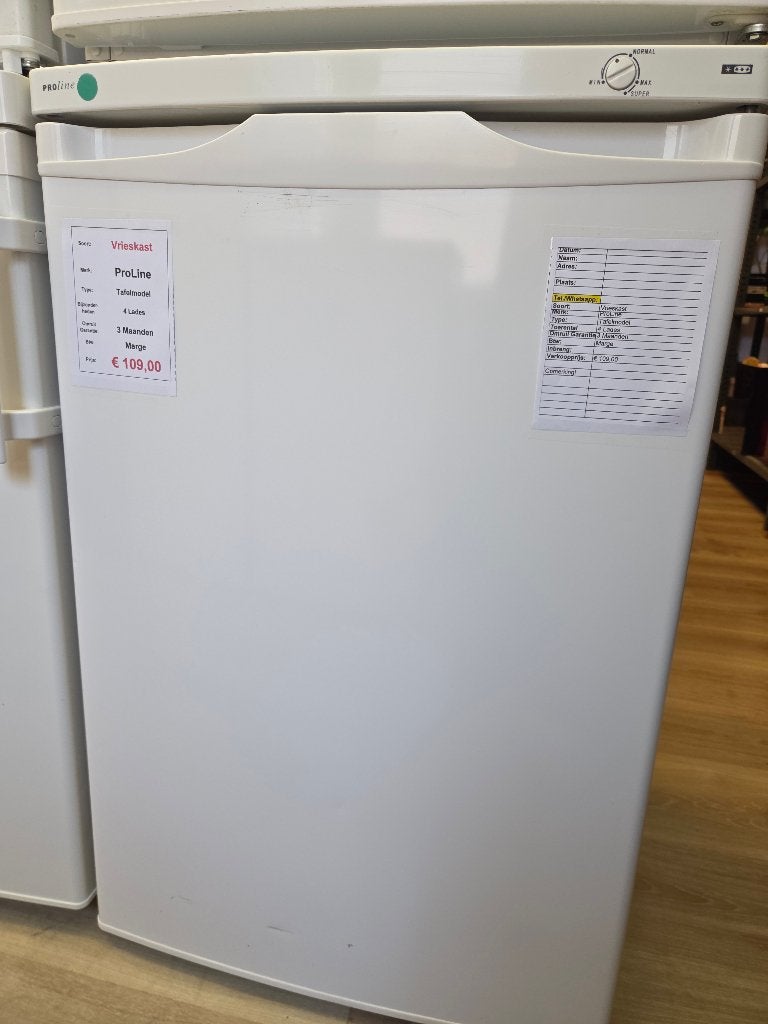 vrieskast - Proline - tafelmodel - 4 lades, Gebruikt, Minder dan 85 cm, Minder dan 60 cm, GB