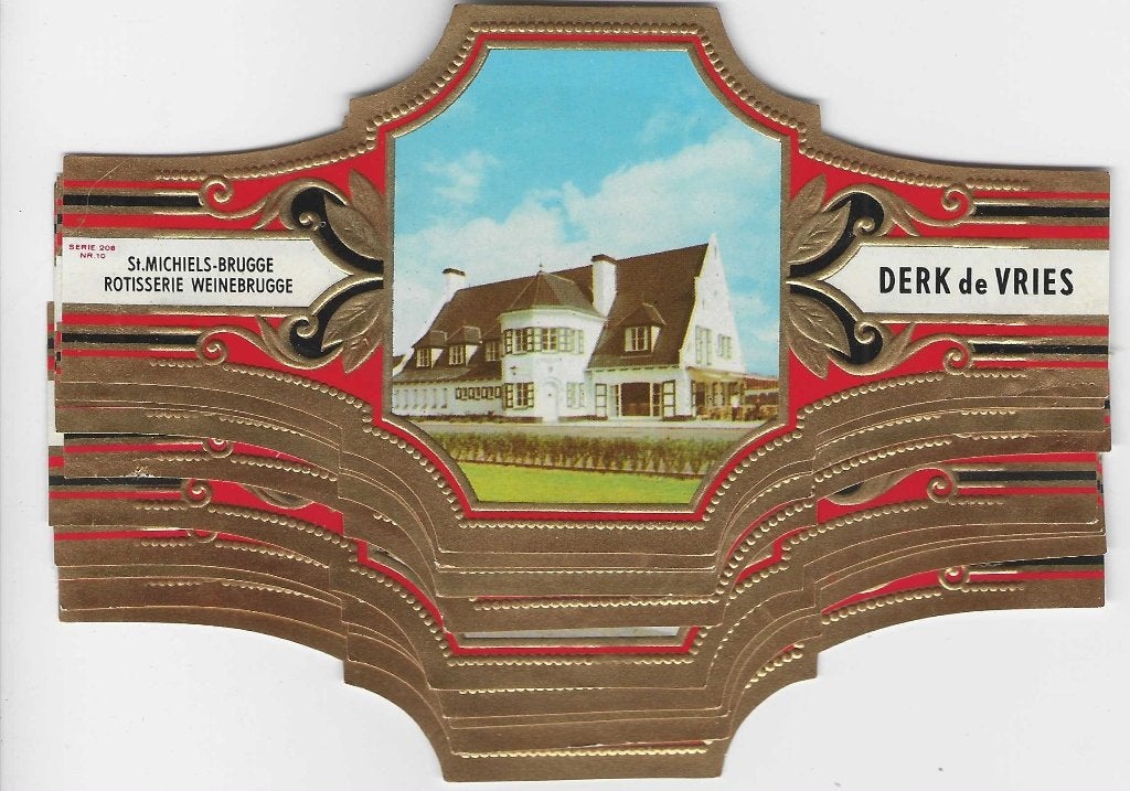reeks 619  DERK DE VRIES  208  1-10   sigarenbanden, Ophalen of Verzenden, Zo goed als nieuw, Sigarenbandjes