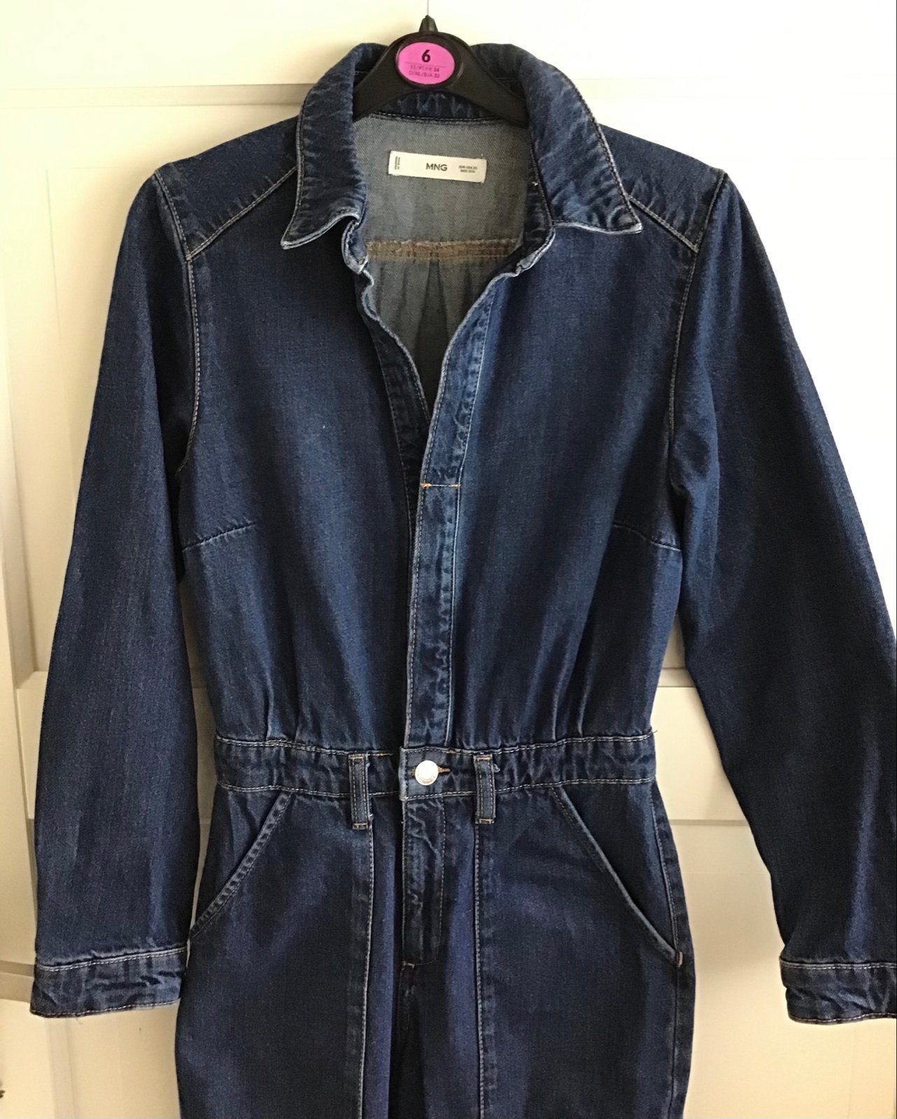MNG Denim Jumpsuit - Maat XS, Ophalen of Verzenden, Zo goed als nieuw, Maat 34 (XS) of kleiner, Blauw