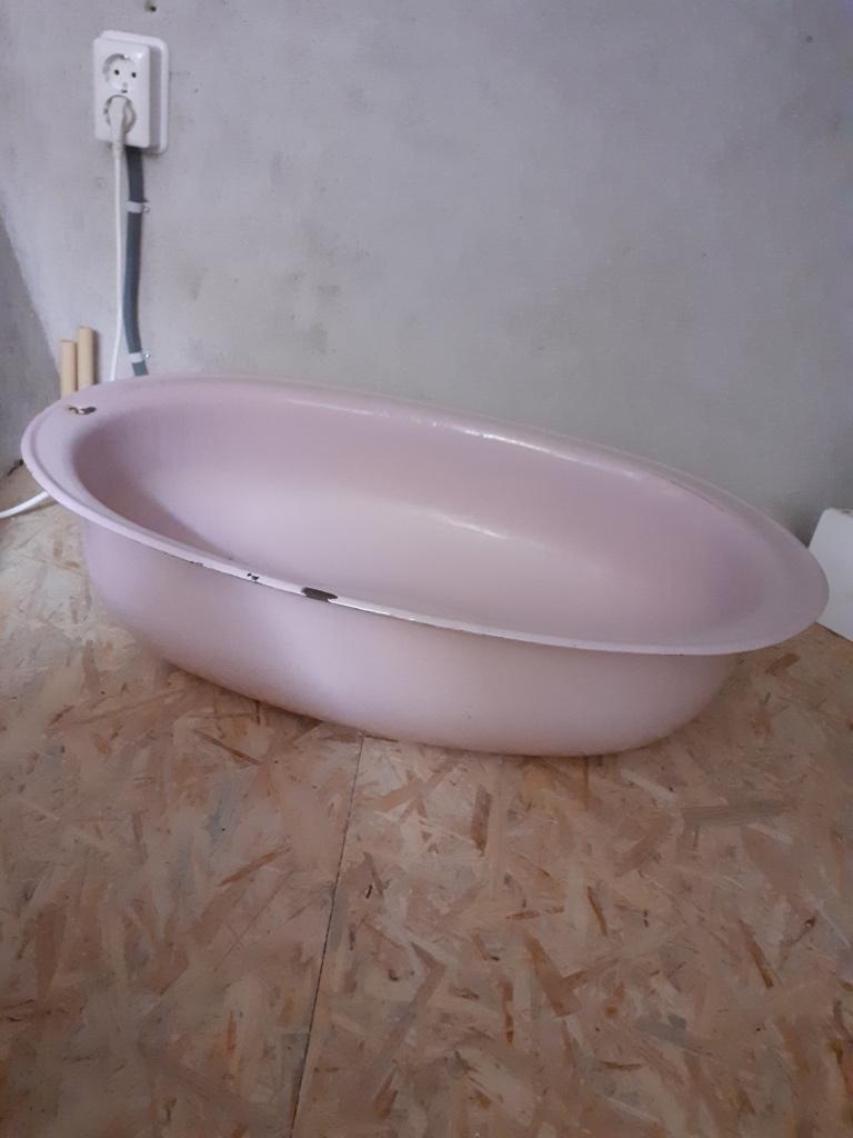 gietijzeren badje roze, Ophalen, Gebruikt