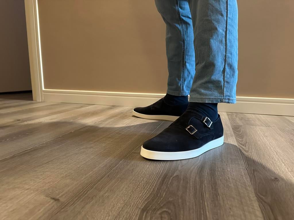 Santoni Atlantis Gespschoen UK 7,5, Ophalen of Verzenden, Nieuw, Blauw, Gespschoenen