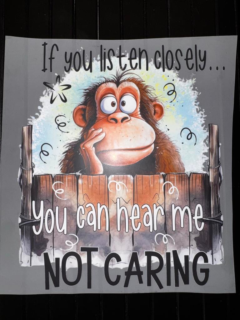 Grappige strijkpatch aap "If you listen closely...", Ophalen, Nieuw, Overige applicaties