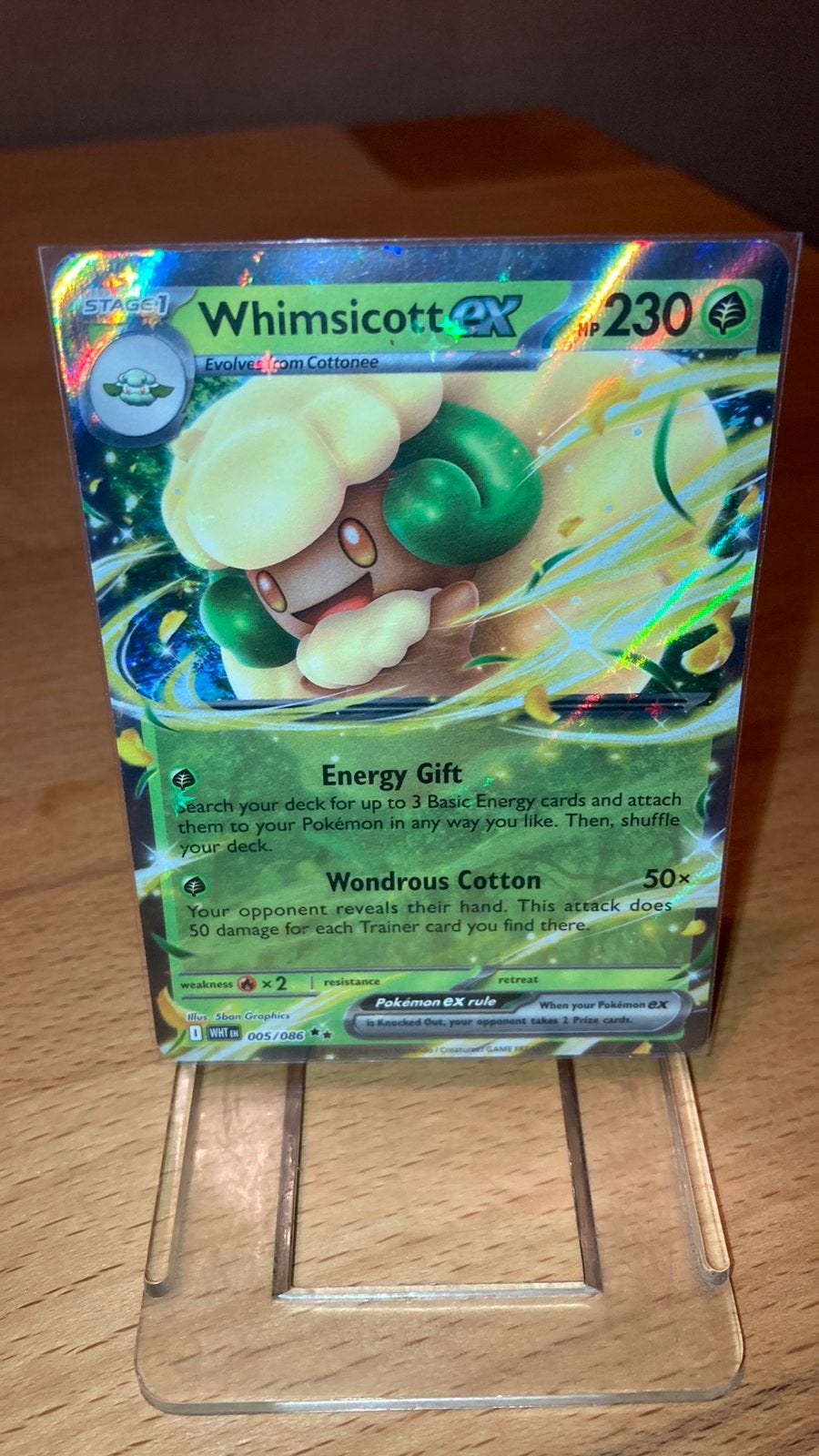 Pokemon Whimsicott Ex/5/88 White Flare 3,00 euro, Ophalen of Verzenden, Zo goed als nieuw