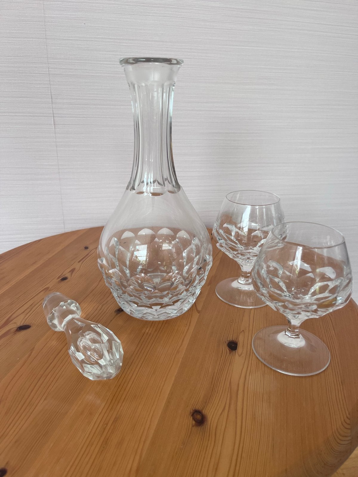 Kristallen karaf met 2 cognacglazen, Ophalen of Verzenden