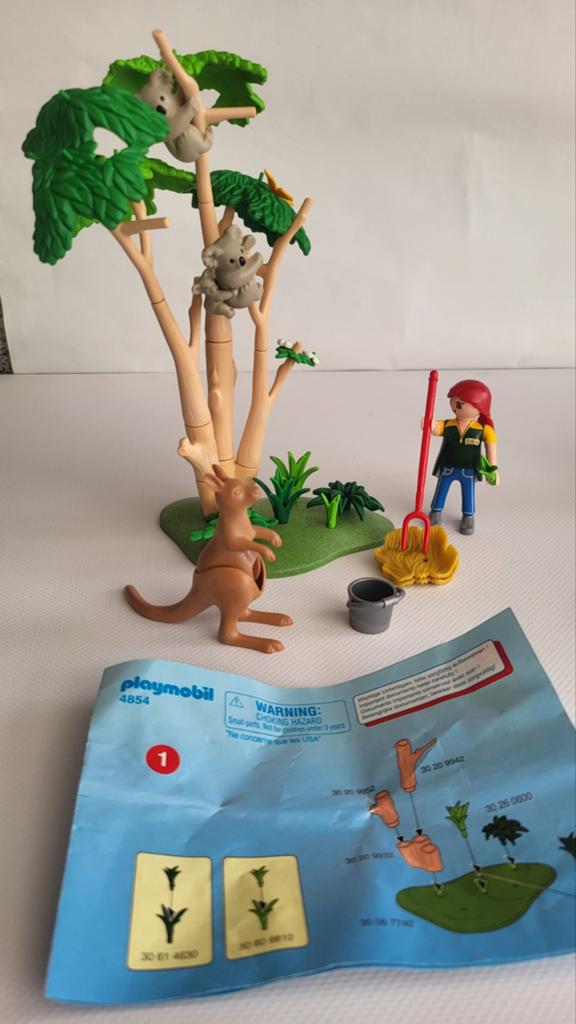 Playmobil 4854 Kangoeroe met verzorger en koala's, Kinderen en Baby's, Speelgoed | Playmobil, Ophalen of Verzenden, Gebruikt, Los playmobil