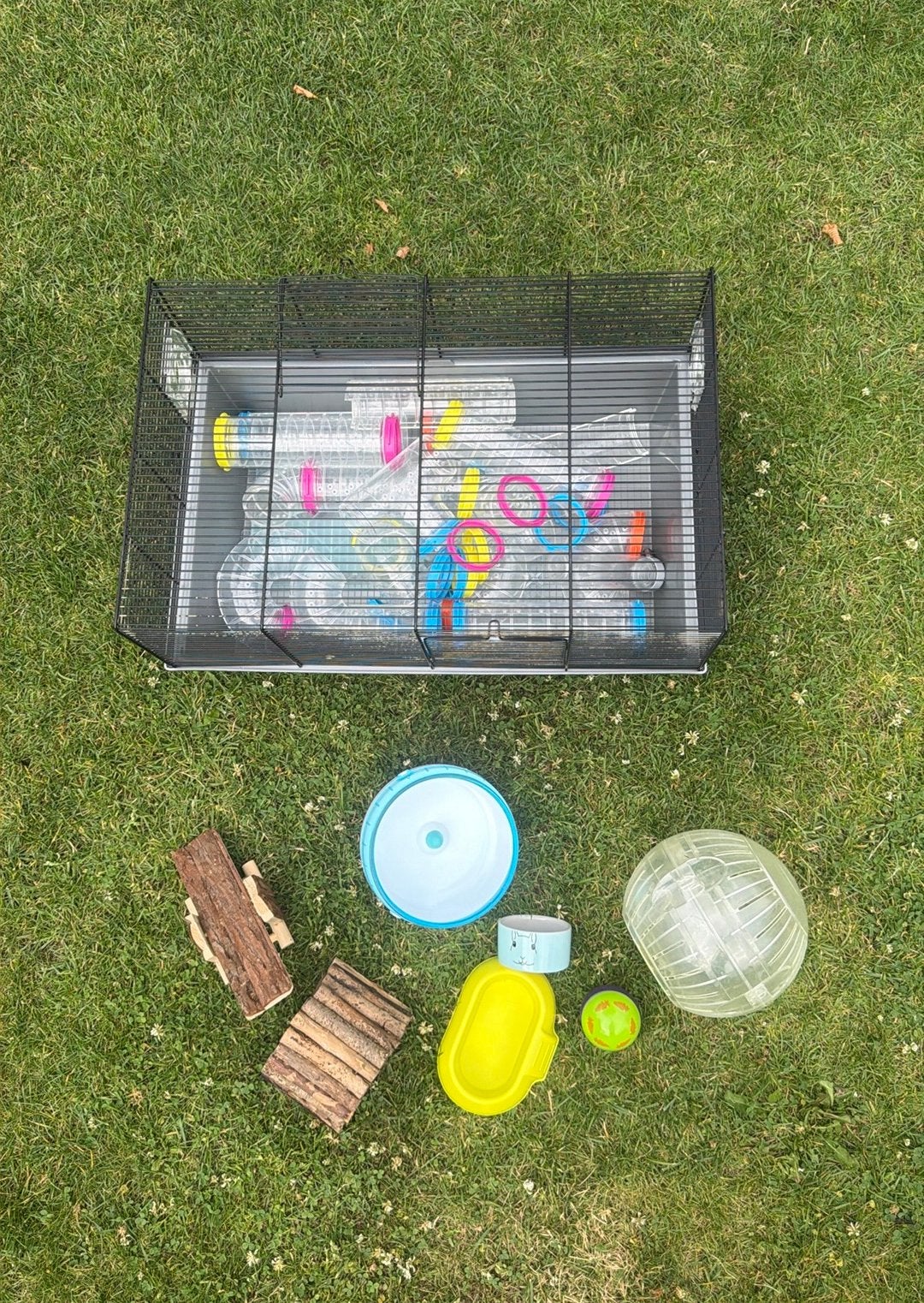 Hamsterkooi met toebehoren, Dieren en Toebehoren, Kooi, Gebruikt, Minder dan 75 cm, Hamster