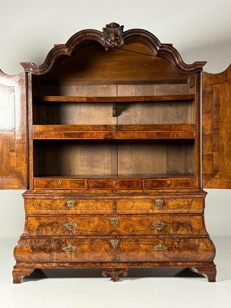 Wortelnoten Kabinet Hollands ca. 1740, Antiek en Kunst, Ophalen