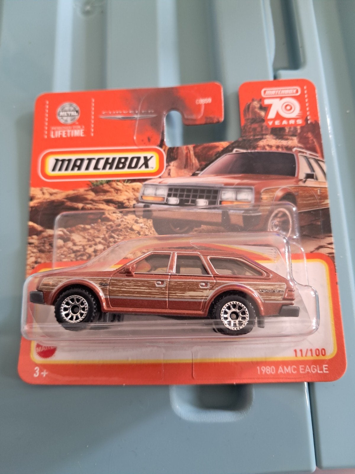 Matchbox 1980 AMC Eagle bruin nieuw in verpakking, Ophalen of Verzenden, Nieuw, Auto
