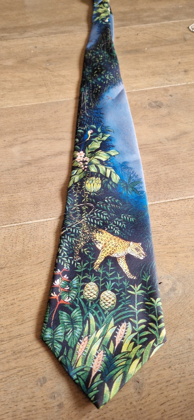 Unieke Joseph Biró stropdas - Jungle Panter Design, Meerkleurig, Joseph Biró, Ophalen of Verzenden, Zo goed als nieuw