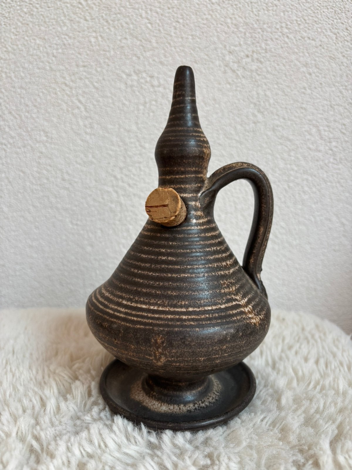 Vintage olielamp West-Germany Keramiek 20 cm, Ophalen of Verzenden