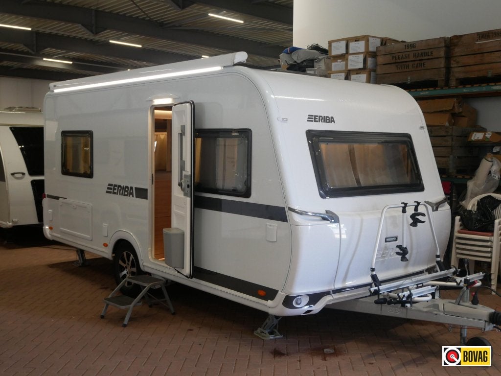 Eriba Nova 445 Mover, luifel, fietsenrek, Caravans en Kamperen, Schokbreker, Bedrijf, Treinzit, Overige typen
