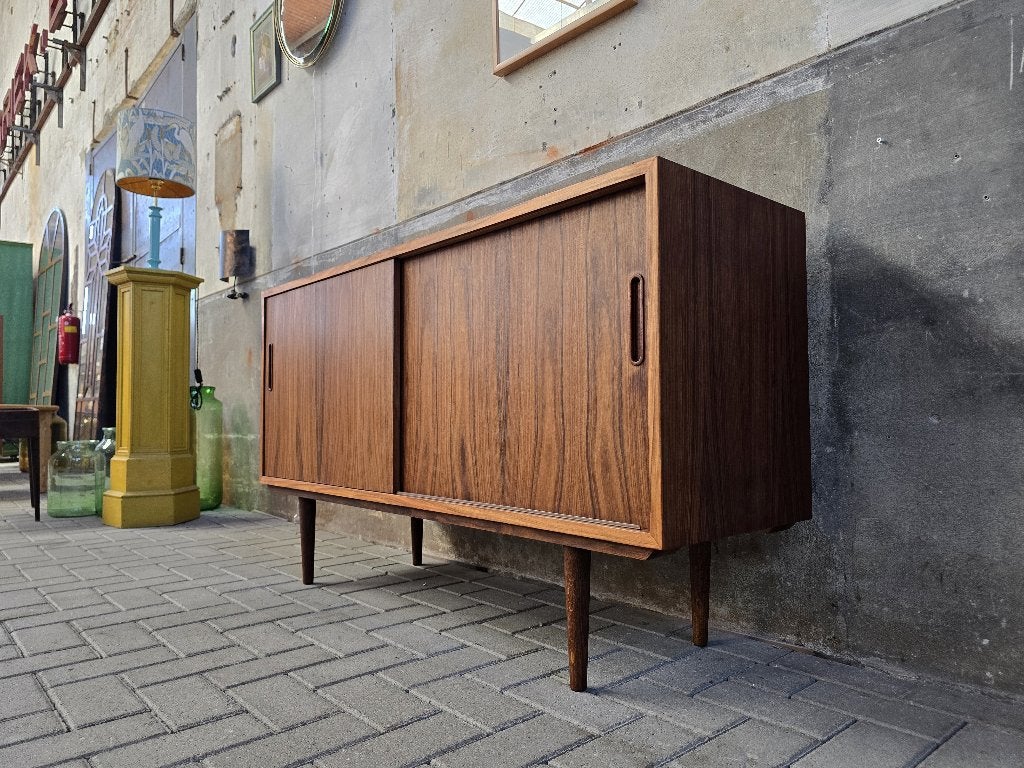 Deens Design Lowboard Palissander | Vintage Dressoir Kast 3, Huis en Inrichting, Kasten | Dressoirs, Gebruikt, Grenenhout, Ophalen of Verzenden
