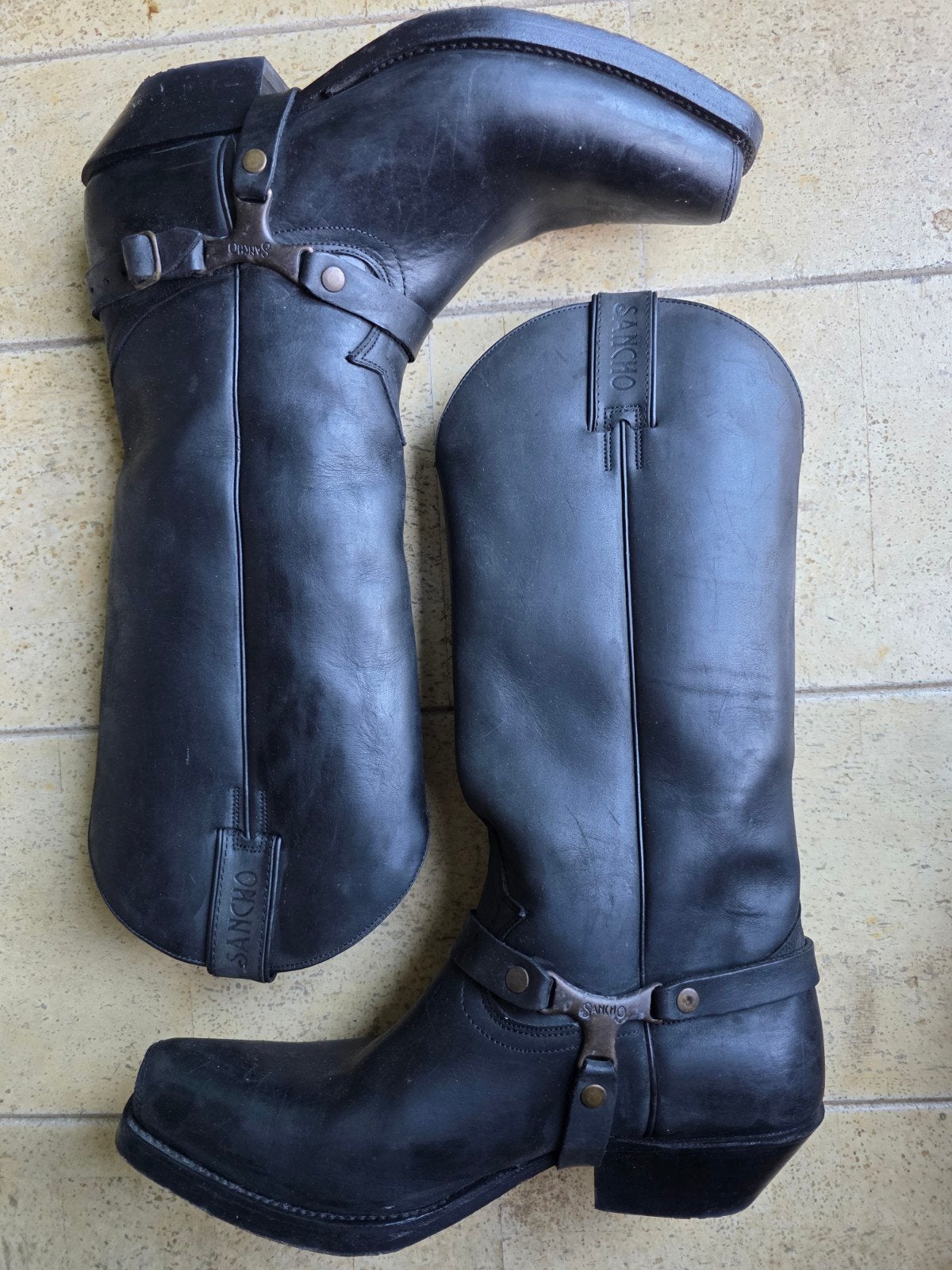 Sancho cowboy boots mt 43.Western laarzen. Zwart. Nog als nw, Ophalen of Verzenden, Zwart, Boots
