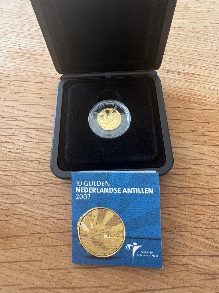10 gulden goud Nederlandse Antillen 2007, Koningin Beatrix, Losse munt, 10 gulden, Goud