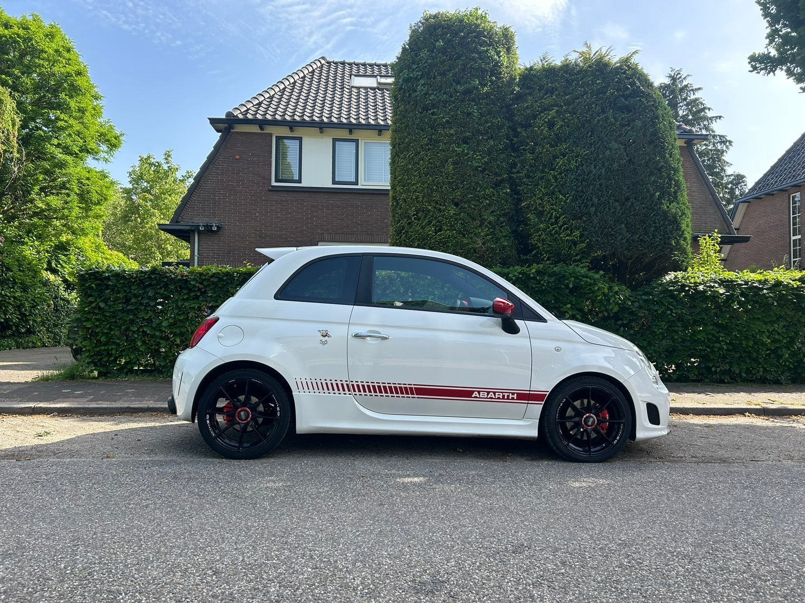 Fiat 500 1.4 T-jet Abarth 2013 Wit, Auto's, Voorwielaandrijving, 15 km/l, 40 €/maand, 4 cilinders