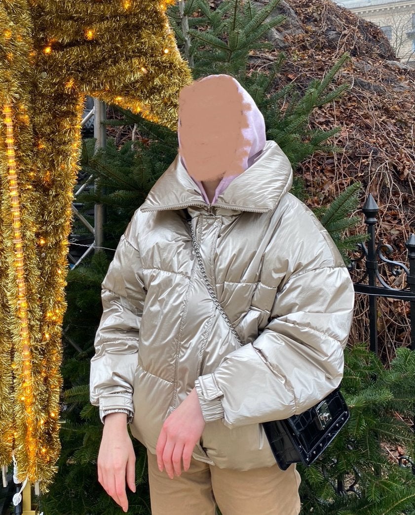 Stradivarius Puffer Winterjas, Ophalen of Verzenden, Zo goed als nieuw, Maat 36 (S), Goud
