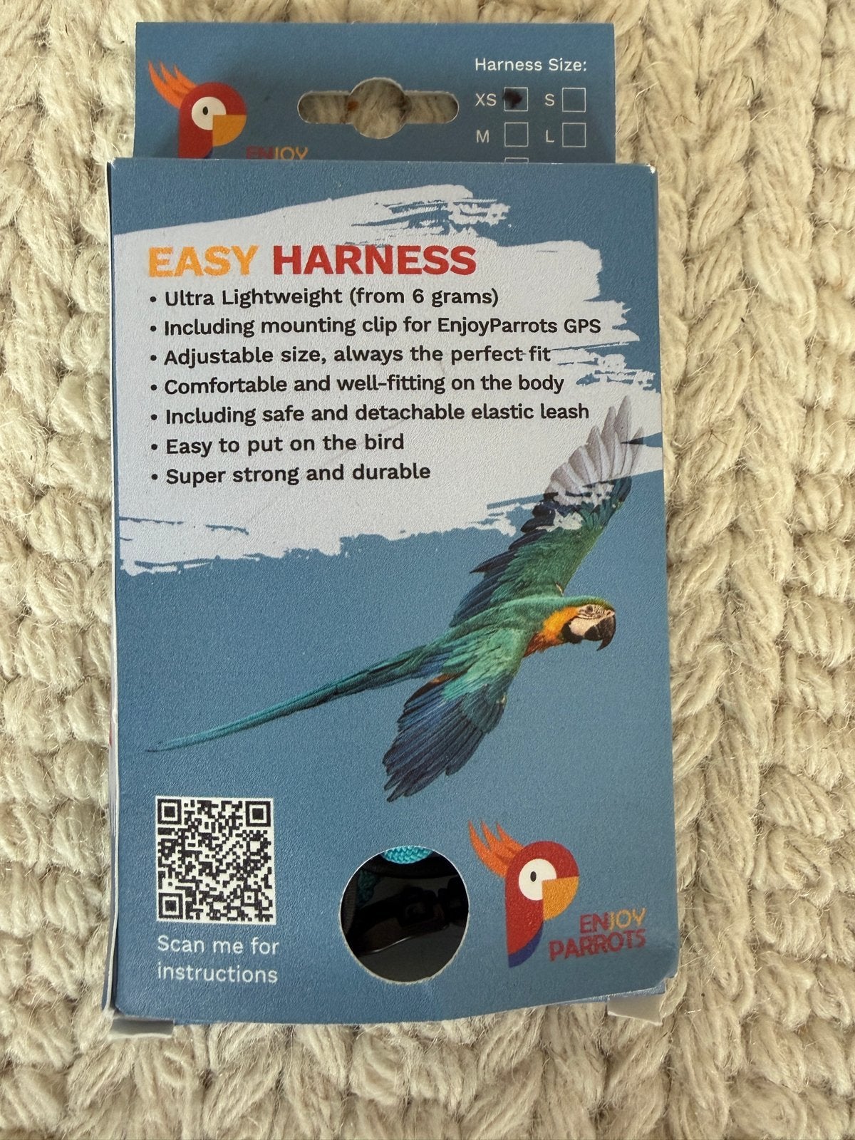 Enjoyparrots easy harness xs, Ophalen of Verzenden