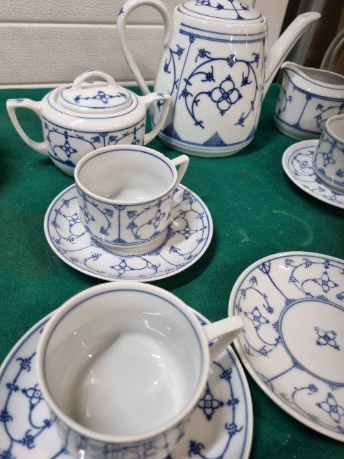 theeservies jager blauw wit vintage, Ophalen of Verzenden, 'T Olde Gre-j, Info@toldegrej.nl, Endepoelstraat 20f Didam