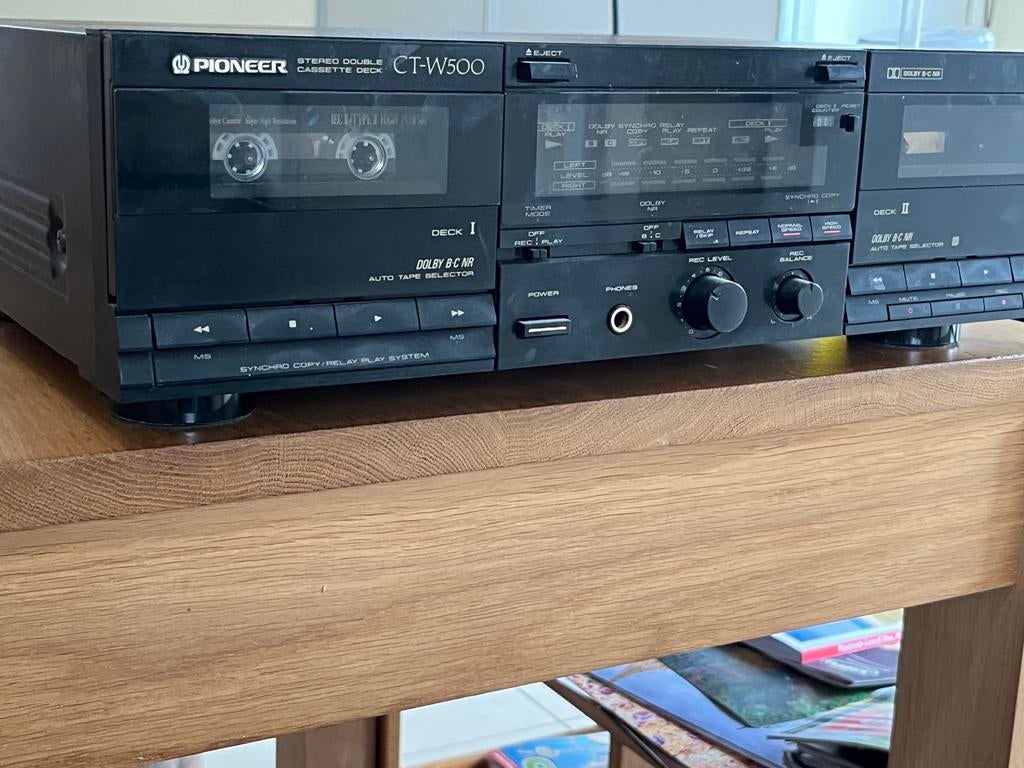 Pioneer CT-W500 Dubbel Cassettedeck - Vintage Audio, Ophalen of Verzenden, Dubbel, High speed dubbing