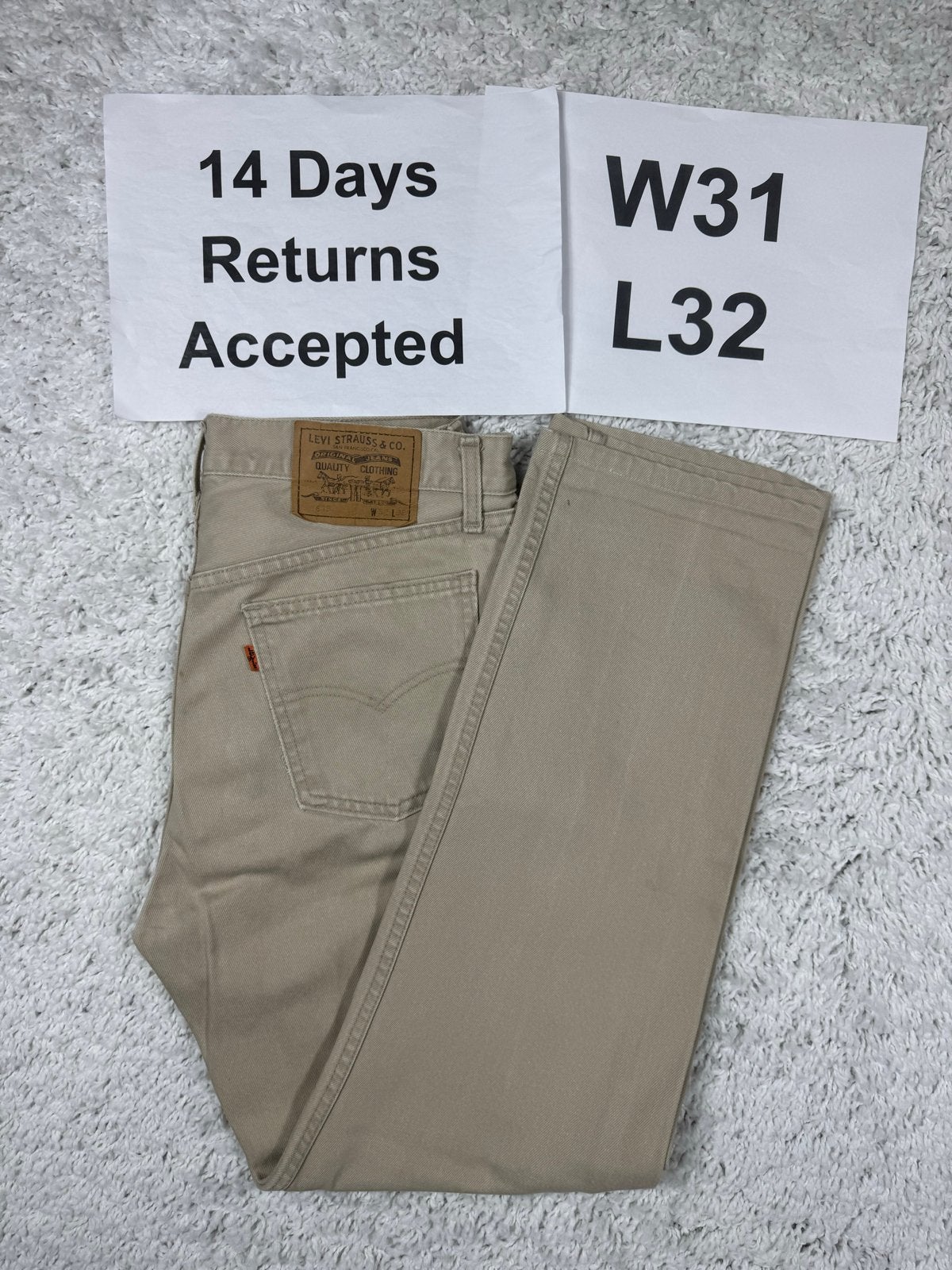 Levi's 615 Orange Tab 90’s Straight Jeans Beige W31 L32, Overige kleuren, Verzenden, Overige jeansmaten, H