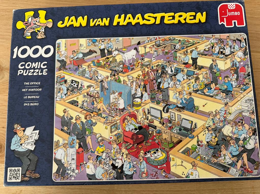 Jan van Haasteren/Het kantoor, Hobby en Vrije tijd, Denksport en Puzzels, Ophalen of Verzenden, 500 t/m 1500 stukjes, Gebruikt