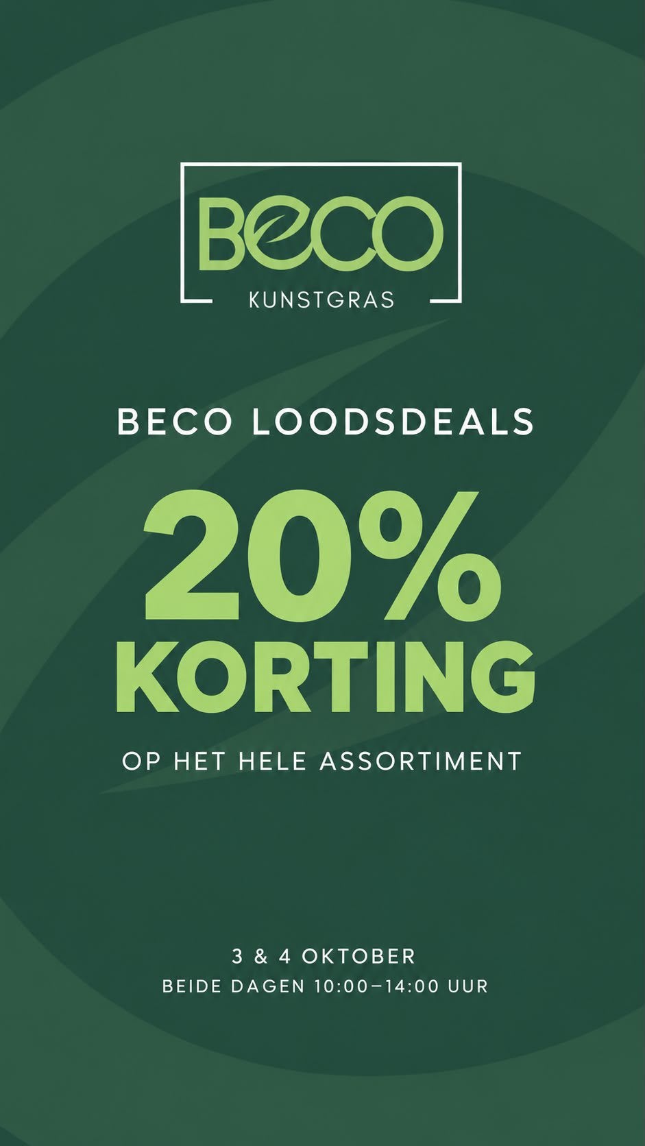 20% KORTING OP ALLES! STUNT WEEKEND 3 en 4 OKTOBER, Ophalen, Nieuw, 20 m² of meer, Kunstgras