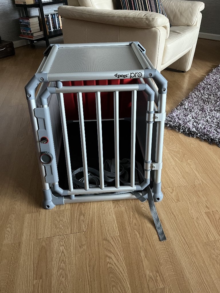 4Pets Proline Pro 1 Autobench Transportbox van aluminium, Ophalen, Zo goed als nieuw