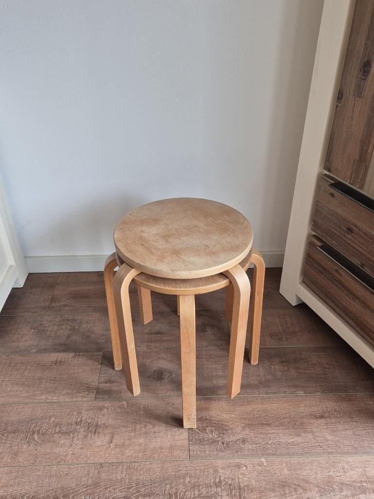 Vintage - Krukje - Ikea - Frosta - Scandin. Design - Kruk-*, Huis en Inrichting, Krukjes, Ophalen of Verzenden, Gebruikt, Hout