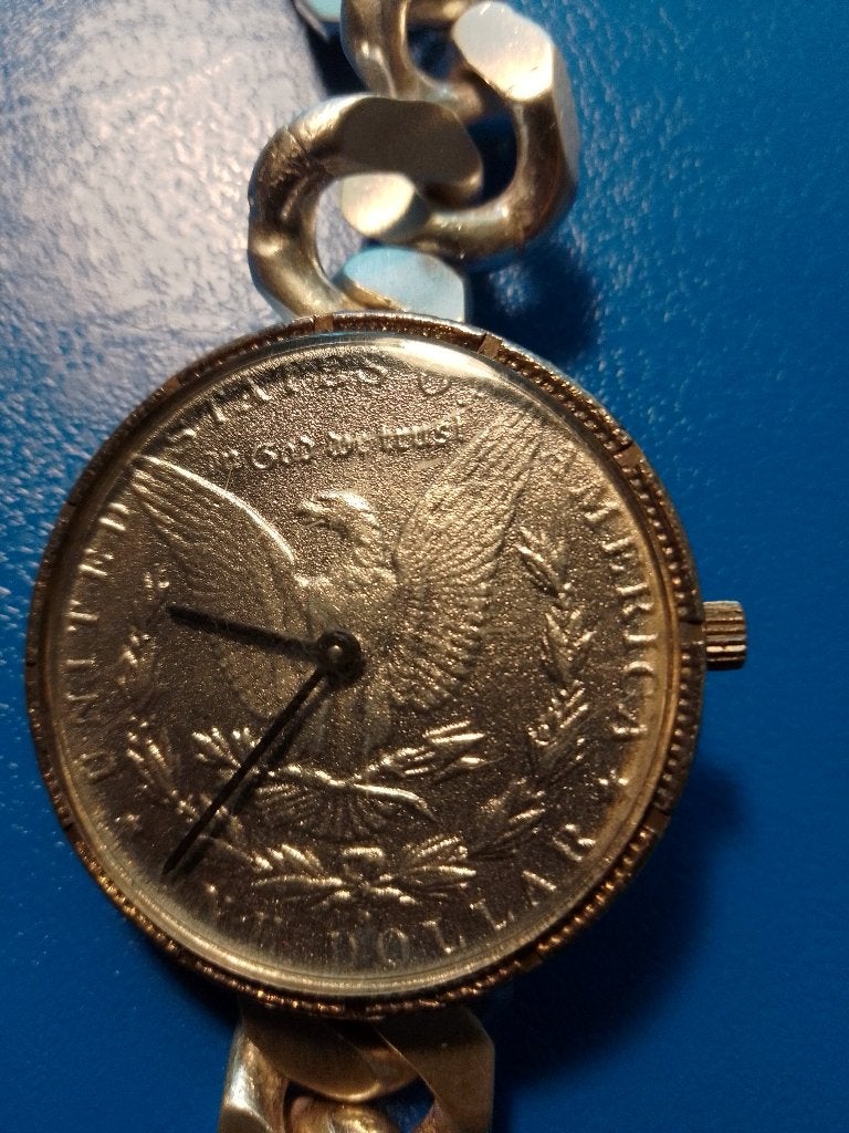 Horloge Zilver voor Mannen, amerikaanse 1US Dollarmunt, Sieraden, Tassen en Uiterlijk, Horloges | Heren, Overige merken, Polshorloge