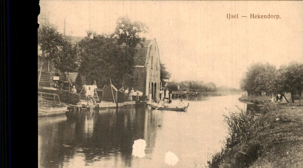 Hekendorp - IJsel - Oever met boten, Ophalen of Verzenden, Voor 1920, Ongelopen, Zuid-Holland
