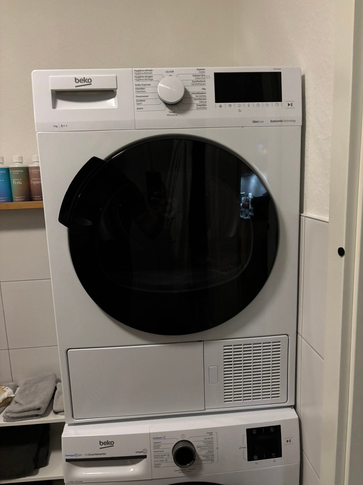 Beko droger 3,5 jaar oud (lees advertentie), Witgoed en Apparatuur, Was-droogcombinaties, Zo goed als nieuw, 85 tot 90 cm, Ophalen