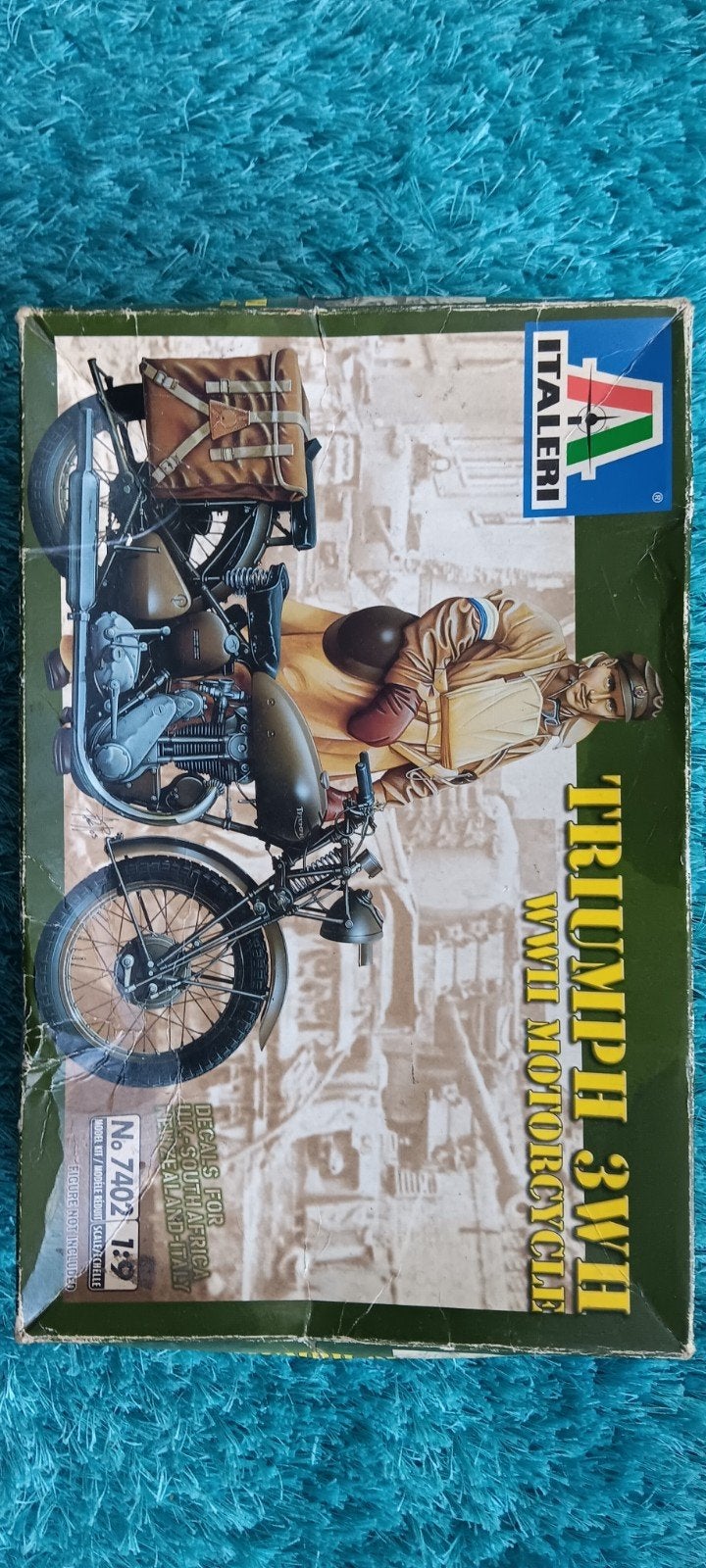 Italeri Triumph 3WH WWII Motorfiets Modelbouw, Italeri, 1:32 tot 1:50, Overige typen, Nieuw
