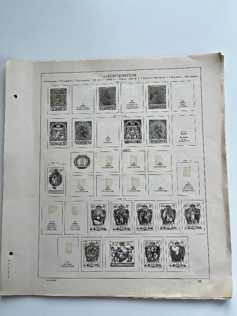 Bladen Schaubek voor postzegels Liechtenstein 1917 t/m 1954, Postzegels en Munten, Postzegels | Toebehoren, Ophalen of Verzenden