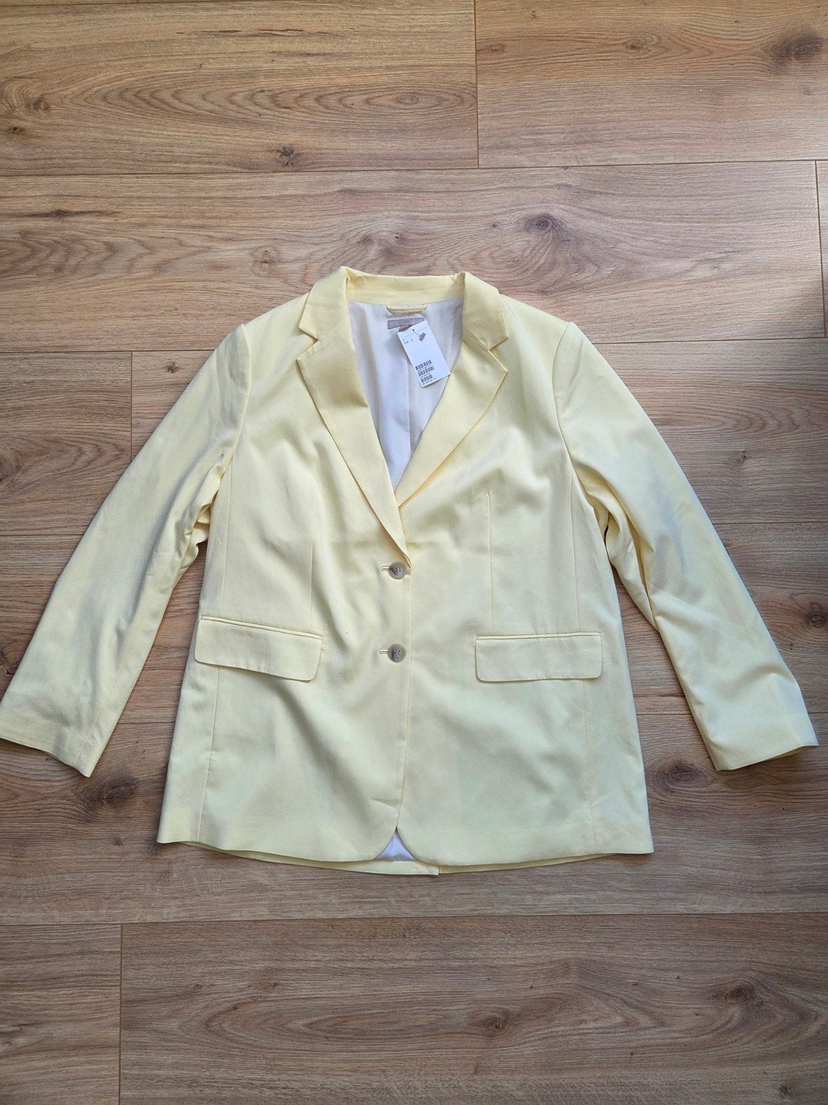 Blazer H&M, maat L. Nooit gedragen, H&M, Geel, Maat 42/44 (L), Nieuw