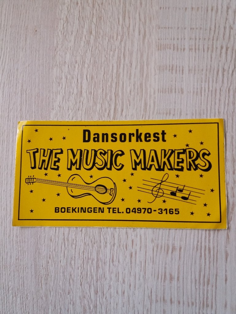 sticker Dansorkest THE MUSIC MAKERS, Ophalen of Verzenden, Zo goed als nieuw, Overige typen