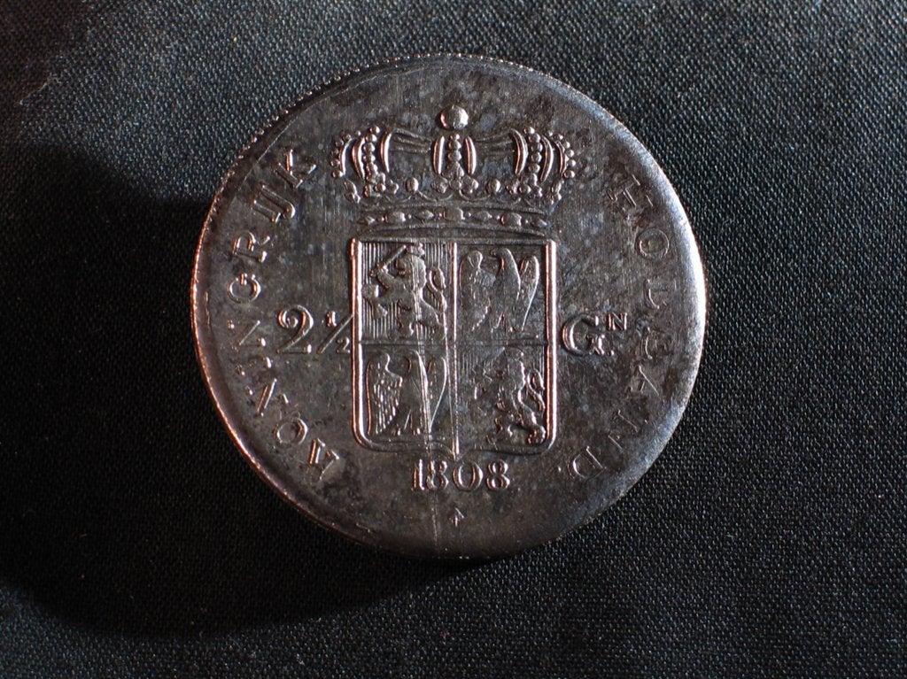 Rijksdaalder zilver L. Napoleon 1808, oude vervalsing. 2105, Vóór koninkrijk, Zilver, Ophalen of Verzenden, Losse munt
