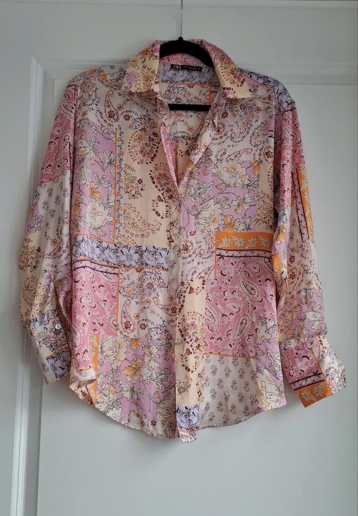 Zara Satijnen Dames Blouse - Maat XS, Zara, Ophalen of Verzenden, Zo goed als nieuw, Roze